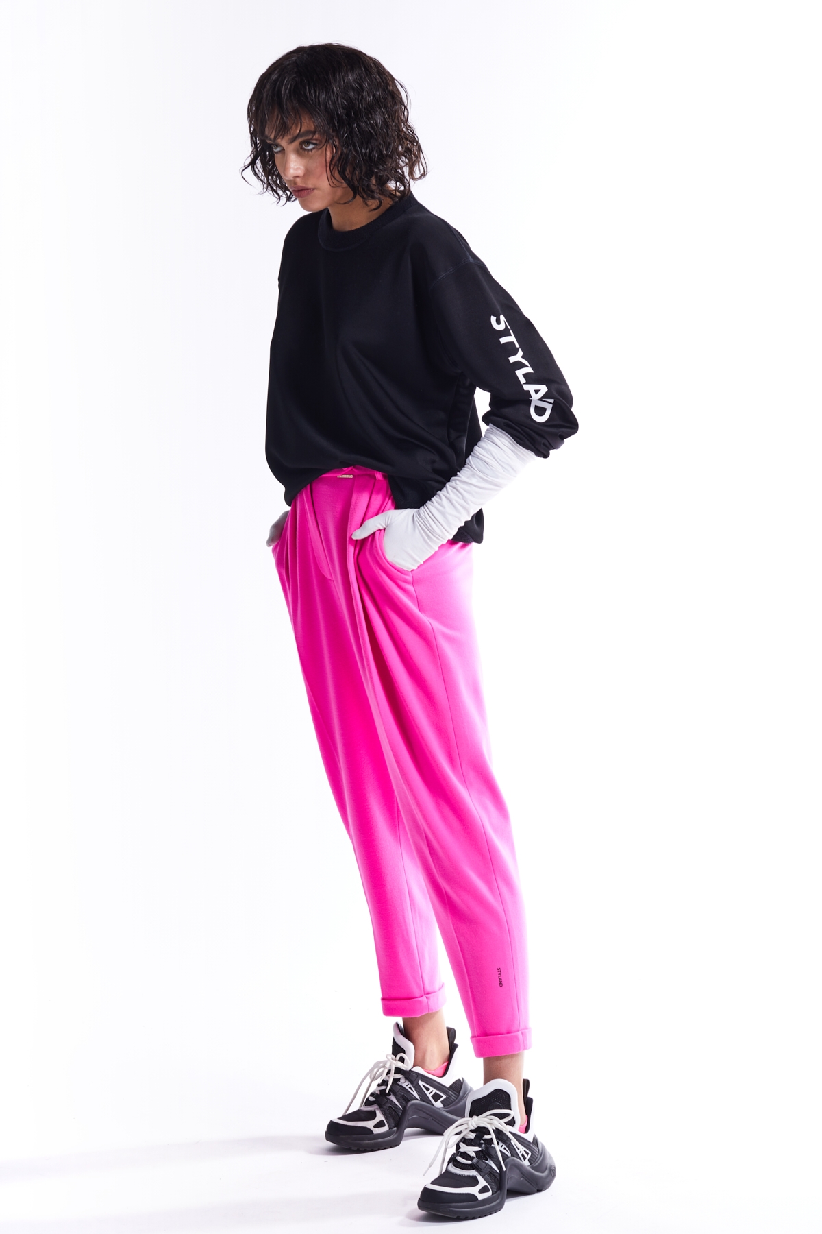 womens jersey tapered trousers
